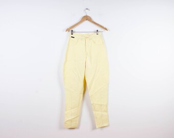 Vintage 80s Denim Jodhpurs: Yellow Boho High Waist Jeans