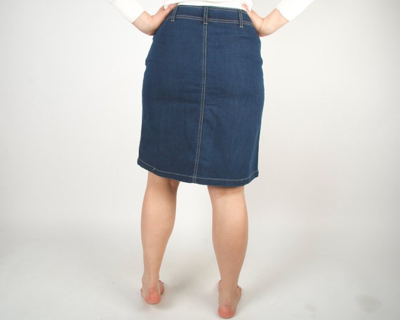 90s Denim Skirts Jeans Country Western High Waist… - image 5