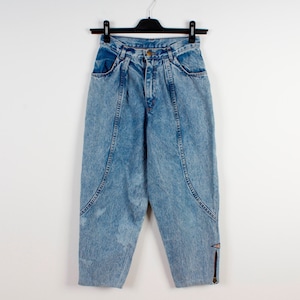 Denim 90s style Pants Bleached Acid Wash Boho Hipster Jeans Country Western Jeans Vintage 80s Style Jeans High Waist Pants