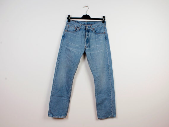 90s LEVIS 501 Boot Cut Denim Blue Denim 