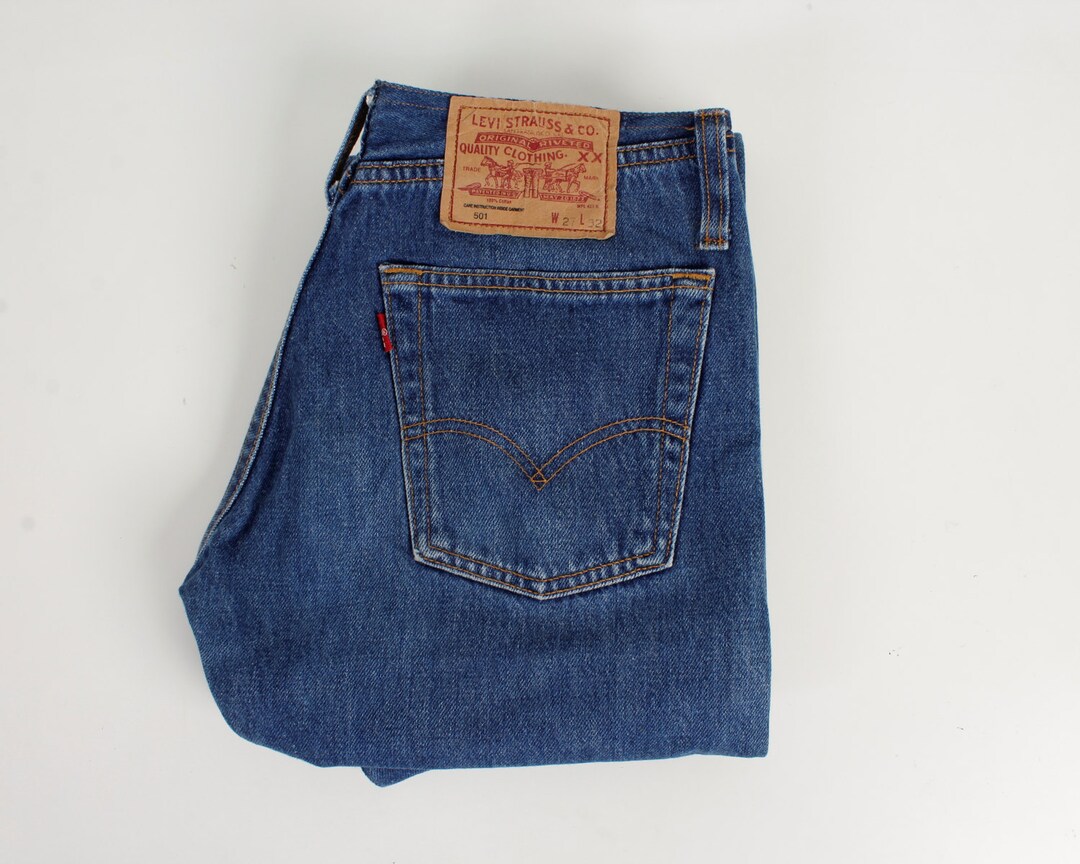 Levis 501 Denim Pants Blue Jeans Button Fly Vintage Levis - Etsy