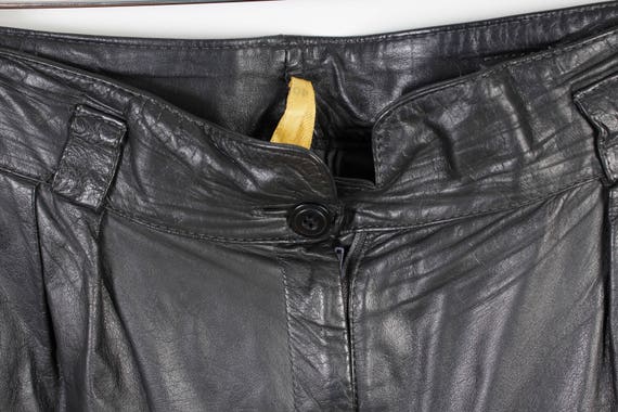 Real Leather Rocker Pants Punk Rock High Waist Wo… - image 4