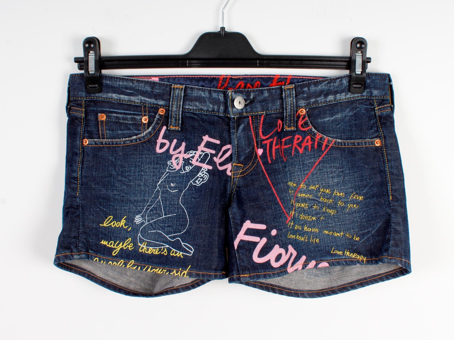 Denim Women Shorts Printed Shorts Punk 