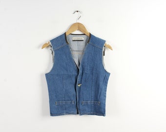 Denim Vest Vintage Women Denim 