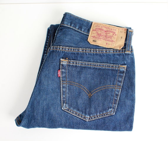Levis Vintage Jeans des années 90 LEVIS 501 botte coupe Denim - Etsy France