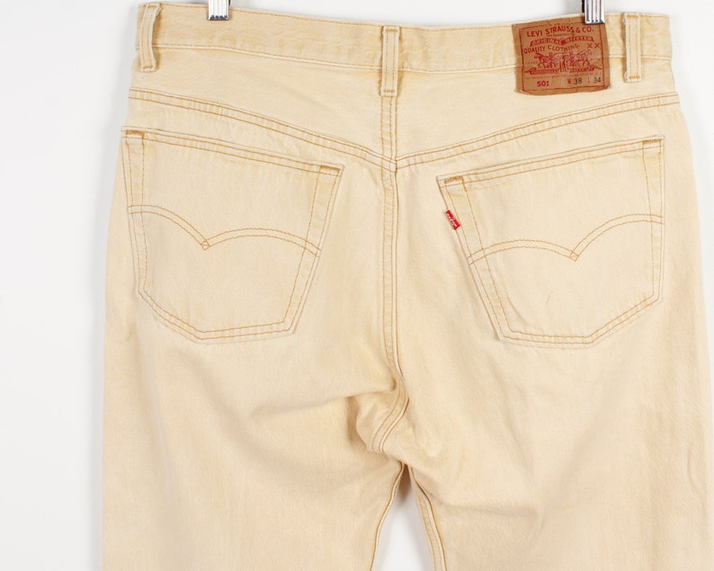 Levis 501 Vintage Levis Jeans Beige Vintage Hipster Boot Cut | Etsy