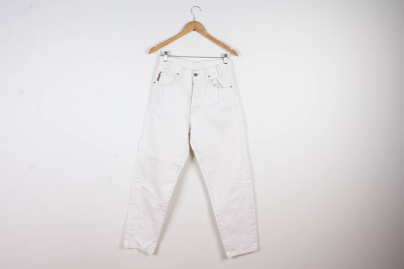 Albany Vervelen kalmeren Buy Vintage Armani Jeans White Denim Pants Armani Denim Striped Online in  India - Etsy