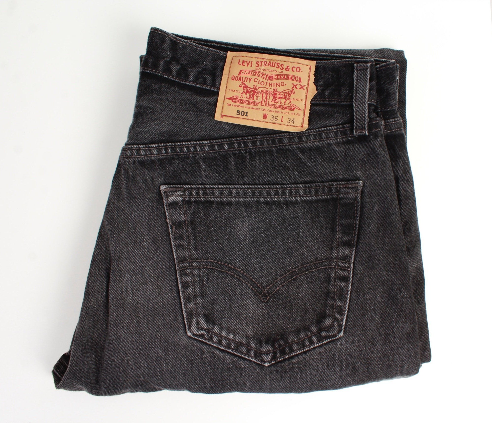 Levis 501 Vintage Levis Jeans Black Regular Fit Washed Denim - Etsy  Singapore
