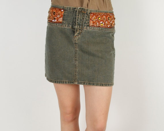 hipster denim skirt