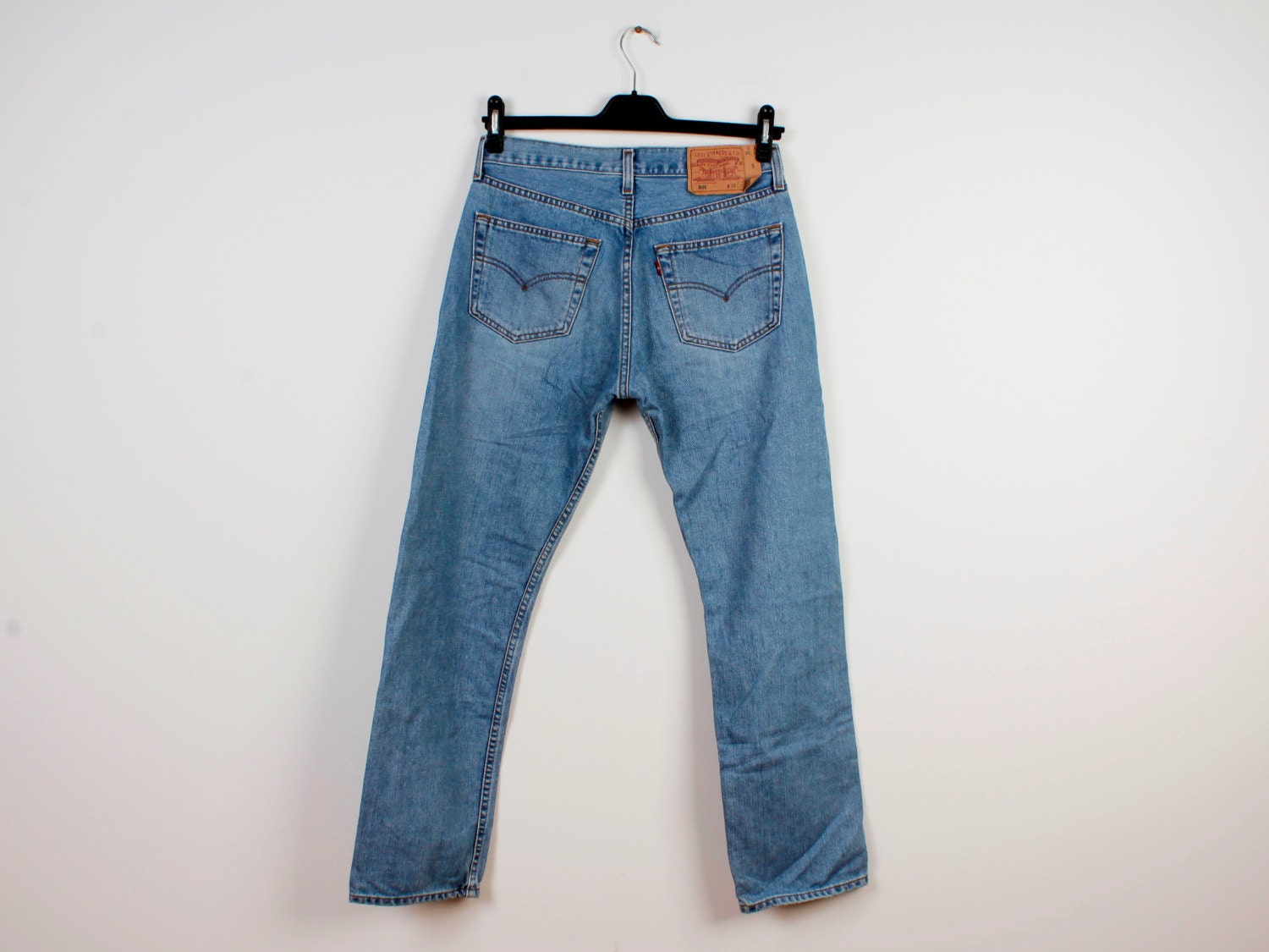 Levis 501 90s USA製 W32 L30 Vintage 90s Levis 501 Jeans: Blue Denim Boot Cut (W32 / L30
