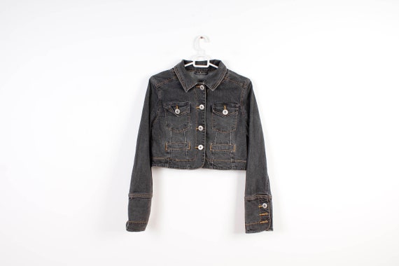 womens long black denim shorts