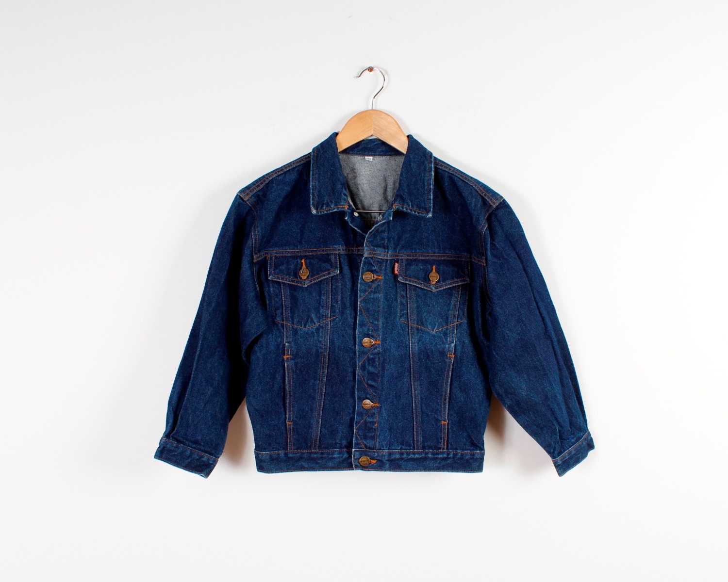 Dark navy blue denim jacket Clearance
