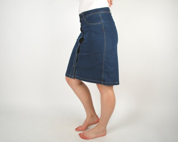 90s Denim Skirts Jeans Country Western High Waist… - image 2