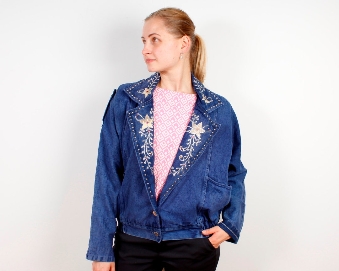 Vintage denim jacket
 for ladies