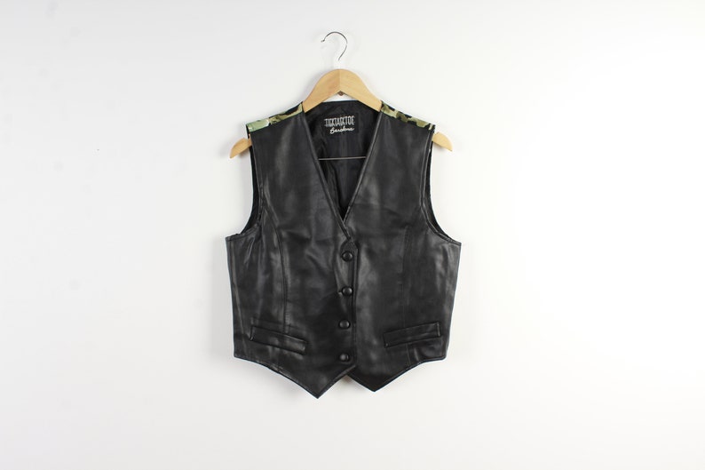Faux Leather Vest Men Black Vegan Leather Formal Style Leather Etsy