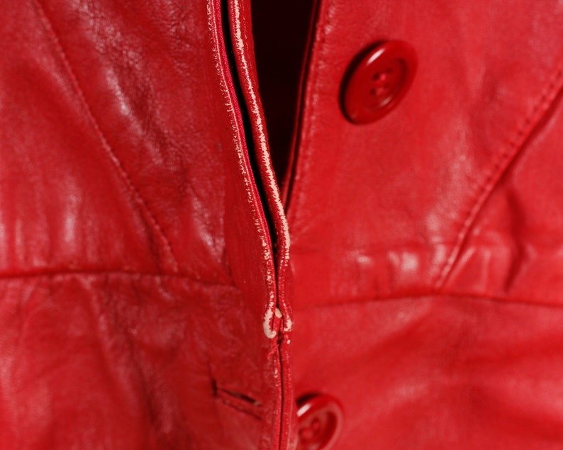 Real Leather Jacket Blood Red Soft Leather Jacket Women Jacket | Etsy