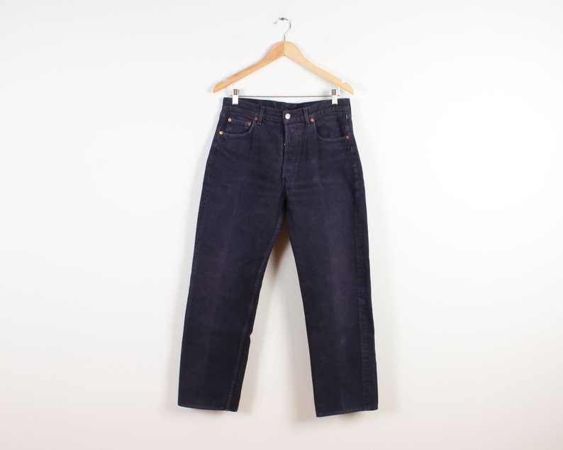 Vintage LEVIS 501 High Waist Denim Jeans Regular Fit Black - Etsy