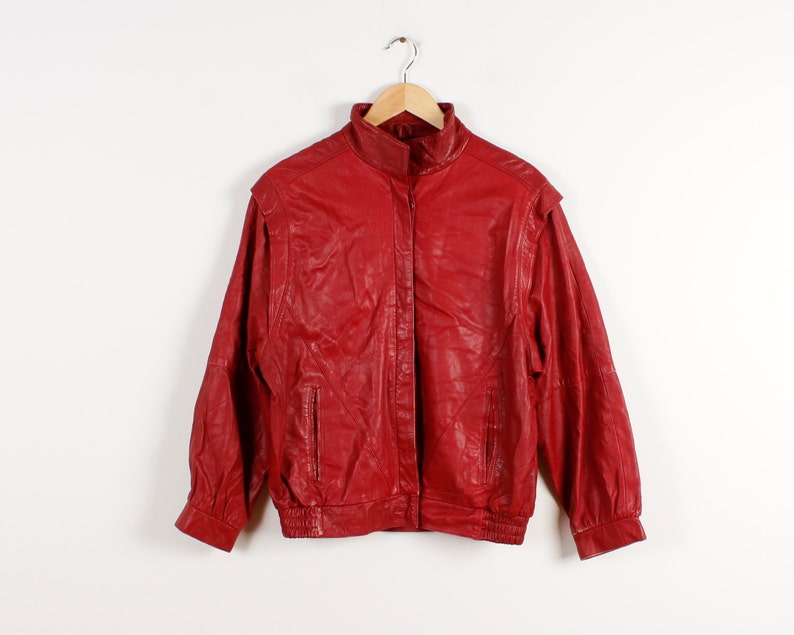 Real Leather Jacket Blood Red Soft Leather Jacket Women Jacket | Etsy