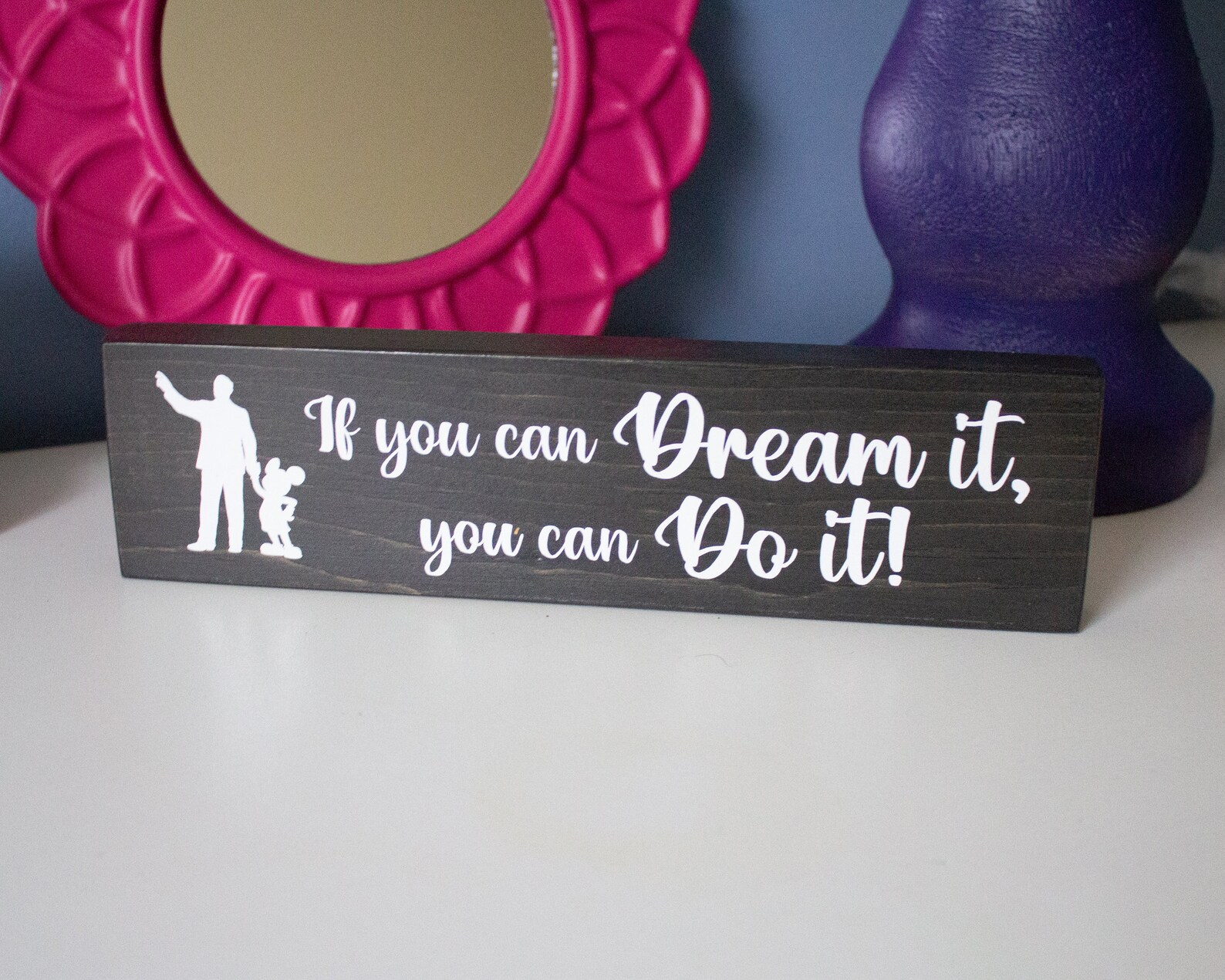 Freestanding Tabletop Sign Tiered Tray Decor Desk Nameplate Etsy