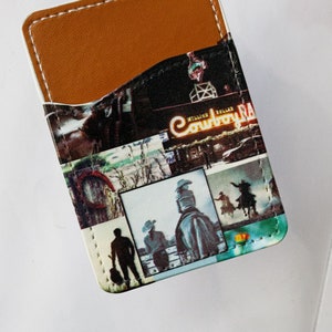 Bolsillo para teléfono con collage de vaqueros