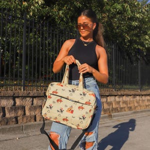 Vintage Cowboy Puffer Duffel Bag