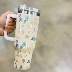 Coastal Cowgirl Tumbler with Handle