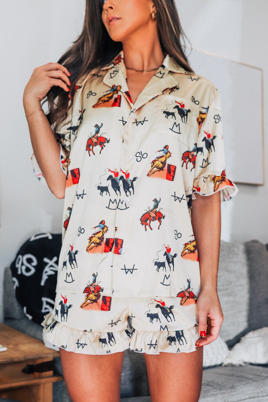 Colonial Ruff Ruffman Pajamas Vintage Cowboy Pajama Set - Etsy
