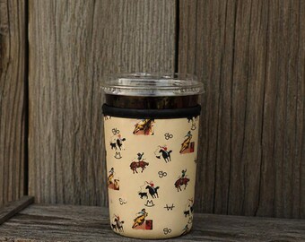 Vintage Cowboy Drink Sleeve Cozy