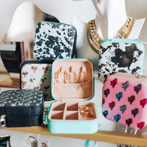 Vintage Cowboy Square Jewelry Case