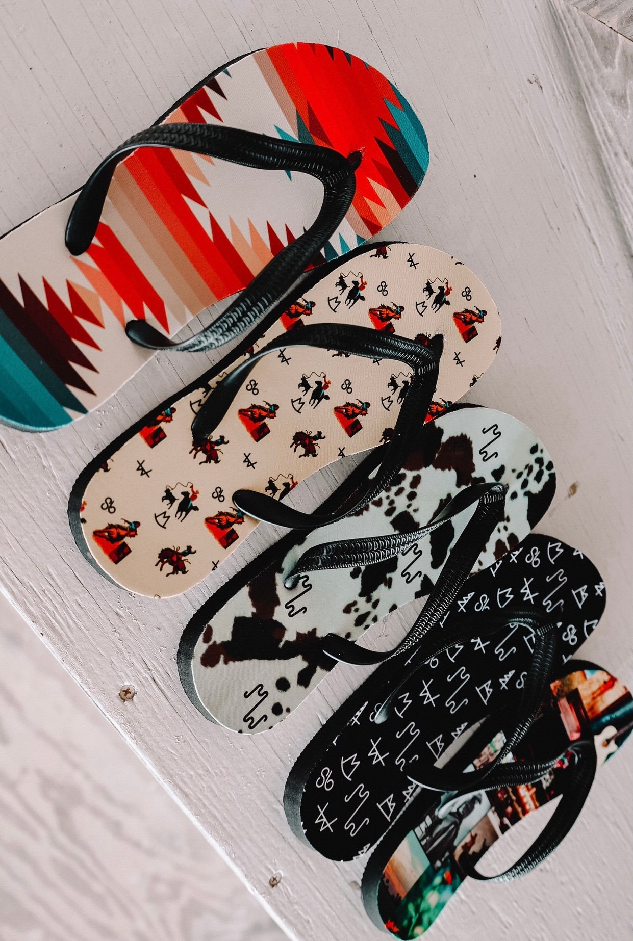 Cowhide Flip Flops - Etsy