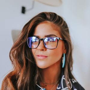 Glossy Black Blue Light Blocking Glasses
