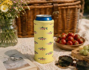Yellow Rainbow Trout Hard Cooling Can