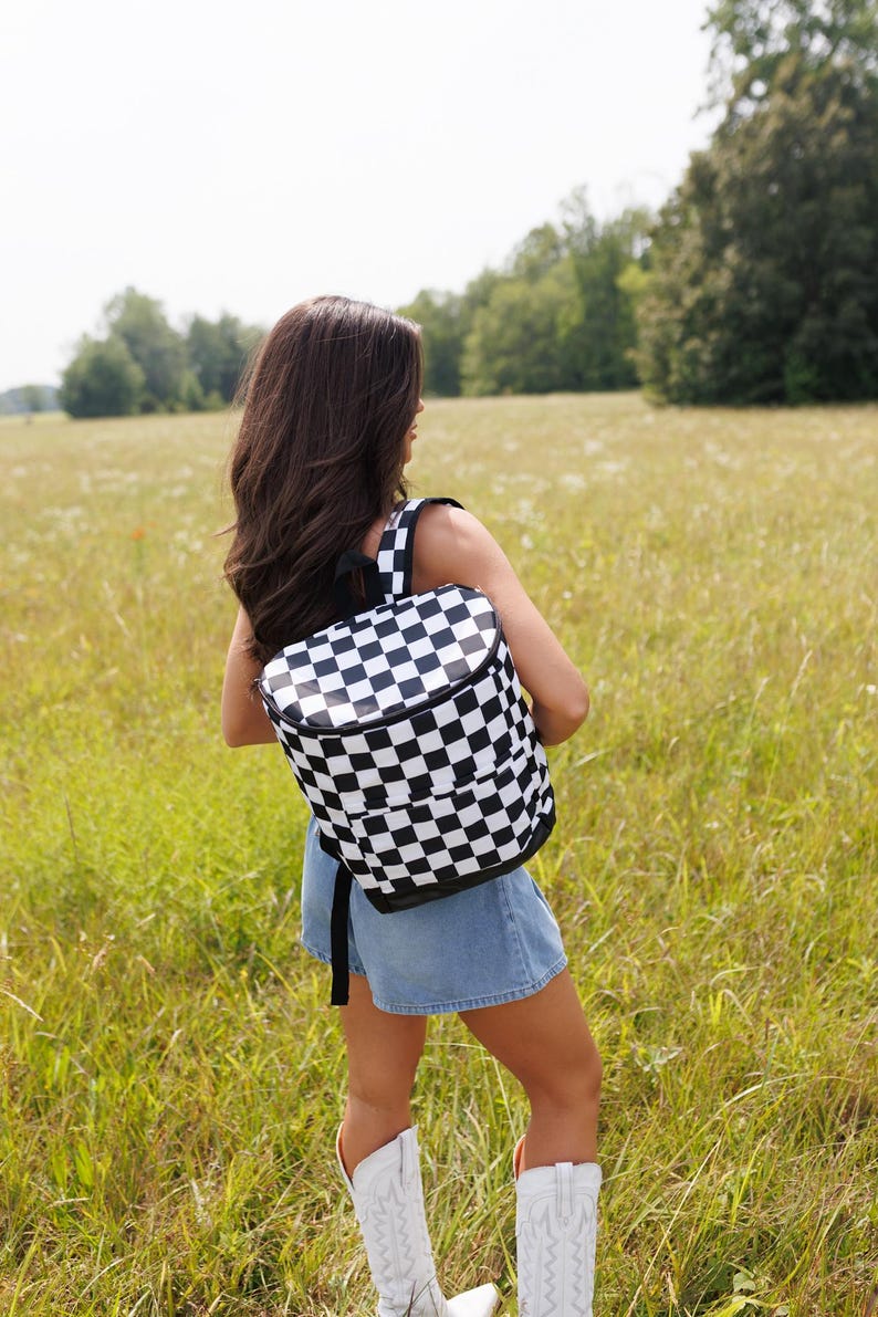 Checkerboard Backpack Cooler - Etsy