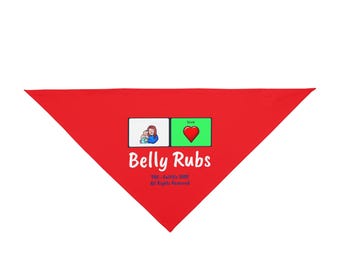 Bandana vermelha para cachorro | Carinhos na barriga, amor pelo seu pet