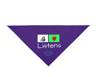 AAC Speech Pet Bandana | Love Listens Design