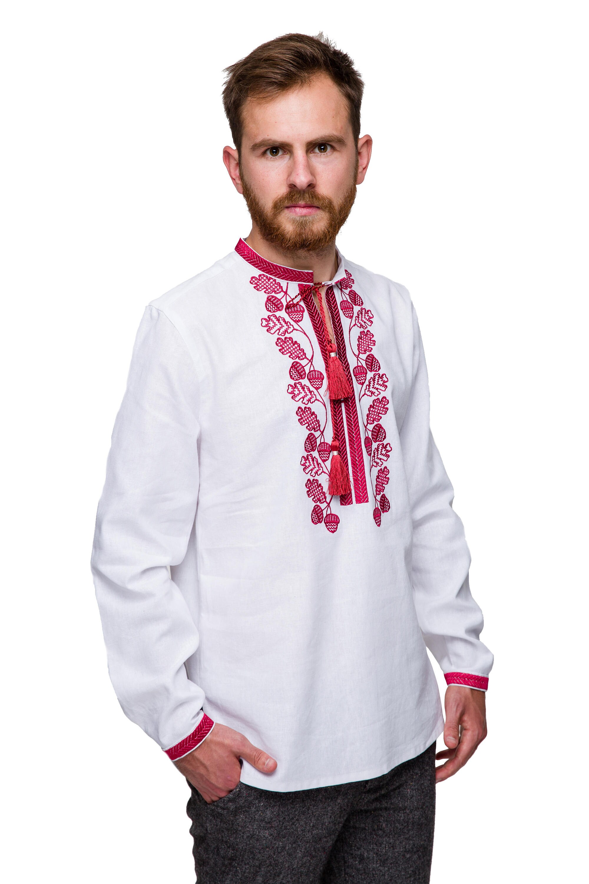Men's Embroidered Shirt. Ukrainian Vyshyvanka. Gift for Etsy UK
