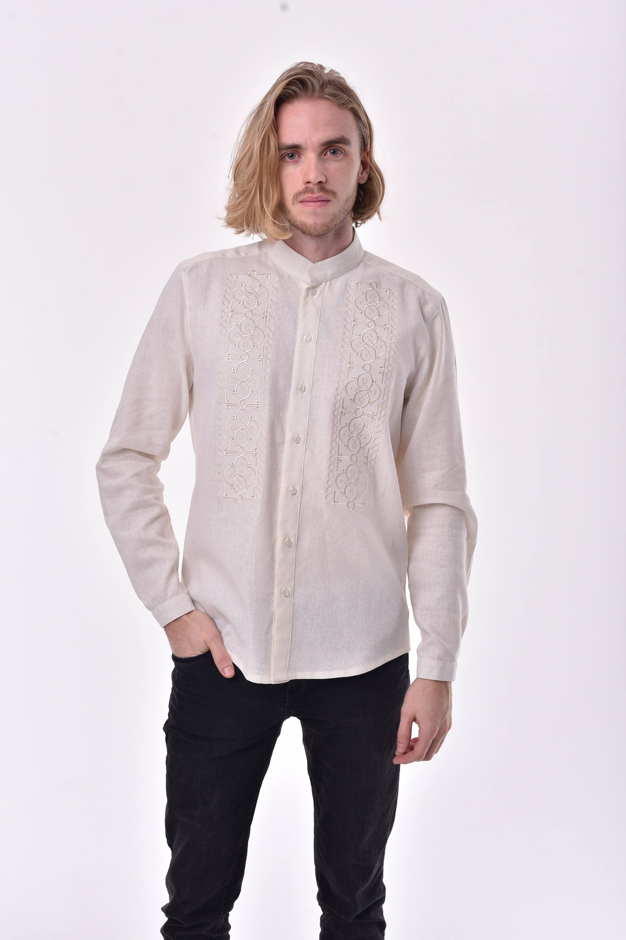 Linen Shirt Men's Embroidered Shirt GIFT FOR HIM Etsy
