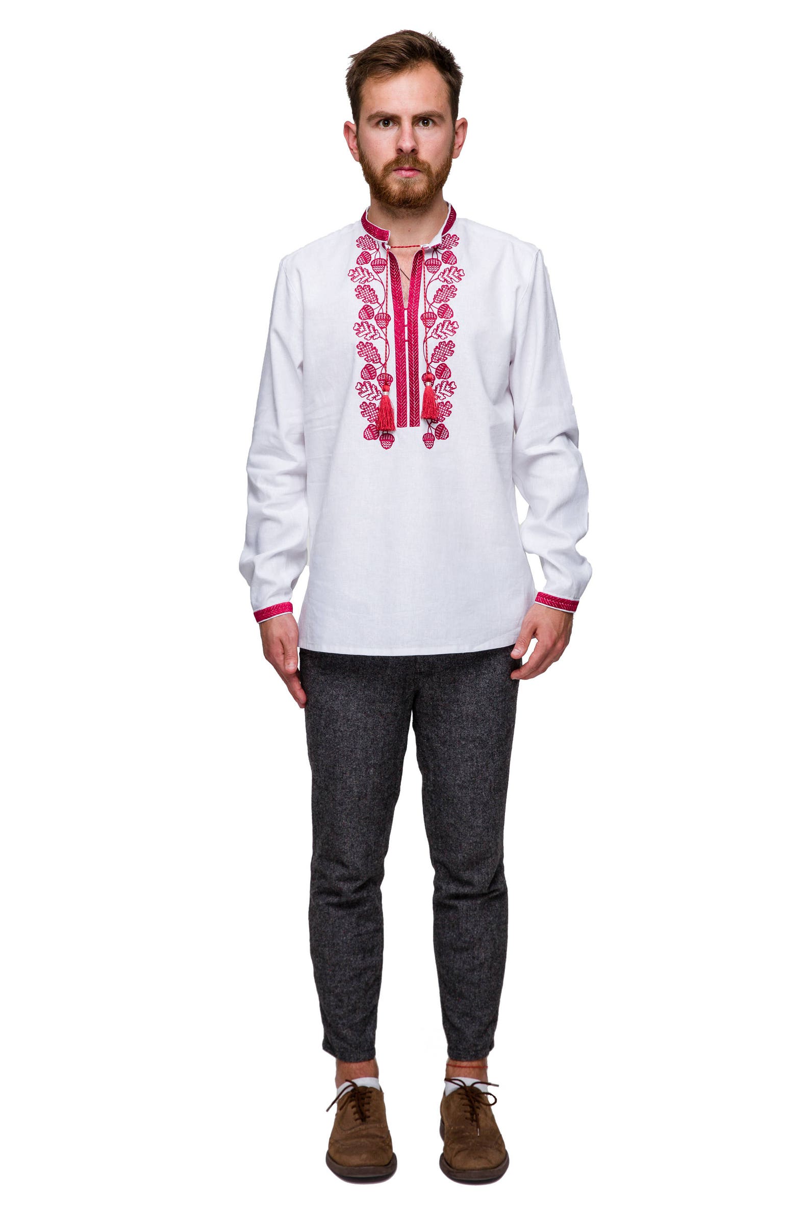 Men's Embroidered Shirt. Ukrainian Vyshyvanka. Gift for Etsy UK