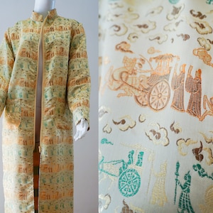 Vintage Hand Made Silk Floor Length Asian Jacket