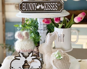 Easter decor / Easter signs / Easter bunny / tiered tray decor / tray signs / Tray decor