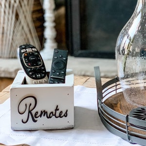 Remote holder / Gifts for Dad / Remote Control Holder / Christmas Gift / Small storage box / Farmhouse decor / Remote box / Remote caddy image 5