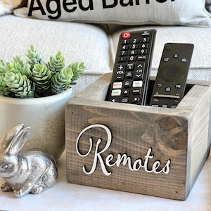 Remote holder / Gifts for Dad / Remote Control Holder / Christmas Gift / Small storage box / Farmhouse decor / Remote box / Remote caddy image 1