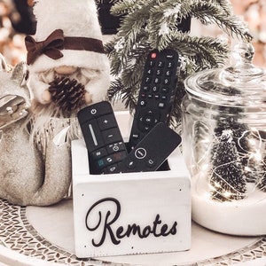 Remote holder / Gifts for Dad / Remote Control Holder / Christmas Gift / Small storage box / Farmhouse decor / Remote box / Remote caddy image 3