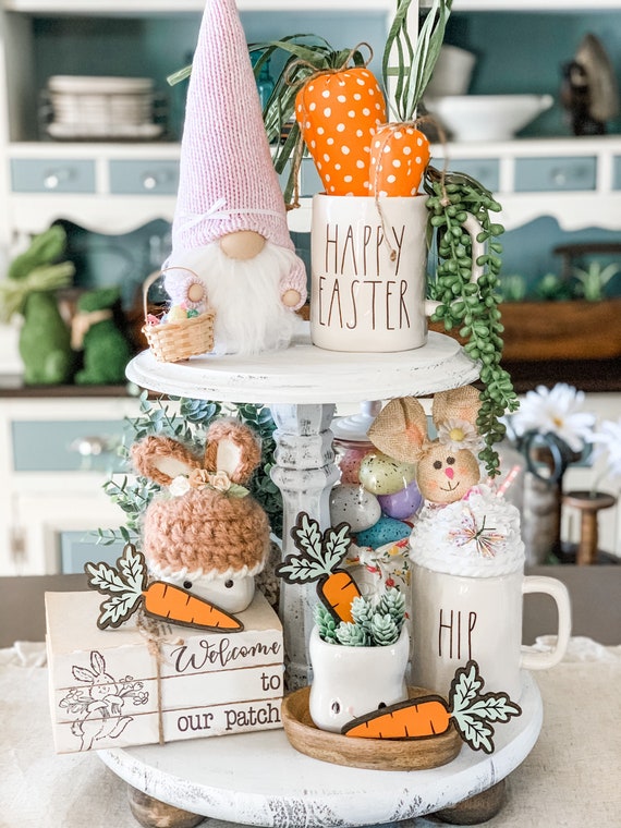 Easter decor / Set of carrots / tiered tray decor / Easter tiered tray sign / Carrots / tray filler / Farmhouse decor / Easter decorations