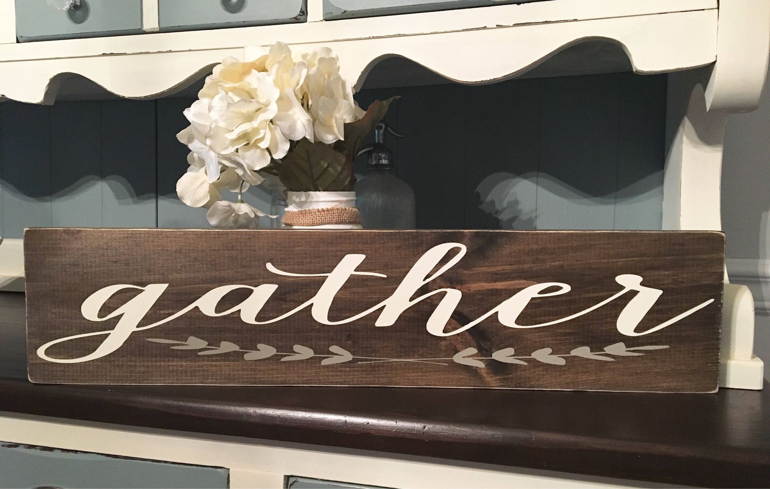 Gather Sign / Rustic Gather / Kitchen Signs / Farmhouse Signs Etsy