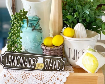 Lemon signs / Spring decor / Spring sign / tiered tray decor / tray signs / Tray decor / Fresh Lemons / Lemonade stand / Summer decor