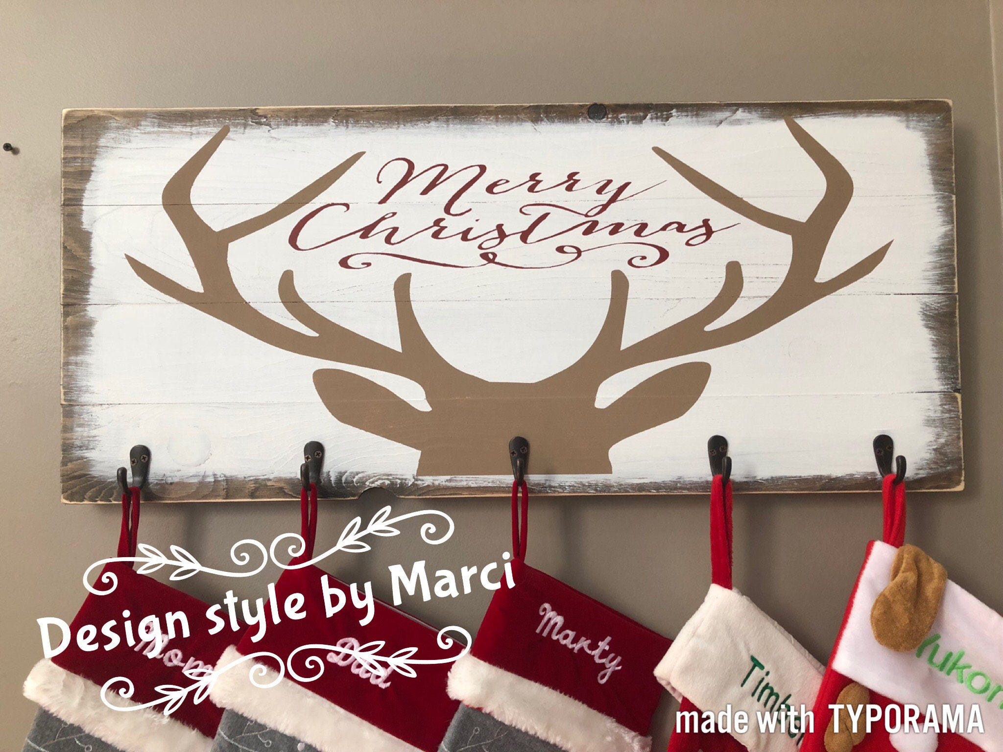 Stocking Holder / Merry Christmas Stocking Holder / Stocking Etsy