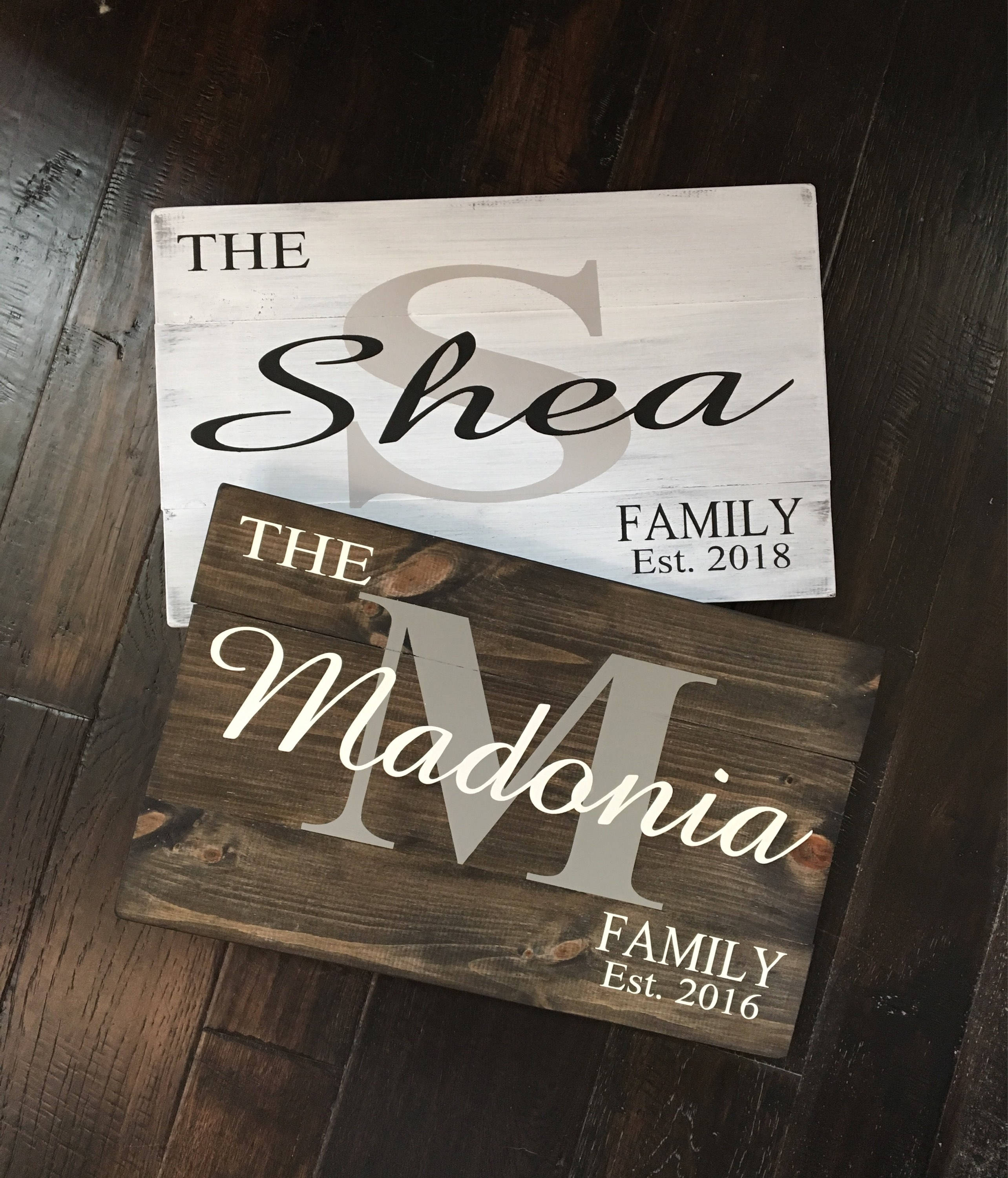Personalized family last name signs/ Last Name Wood Sign Etsy