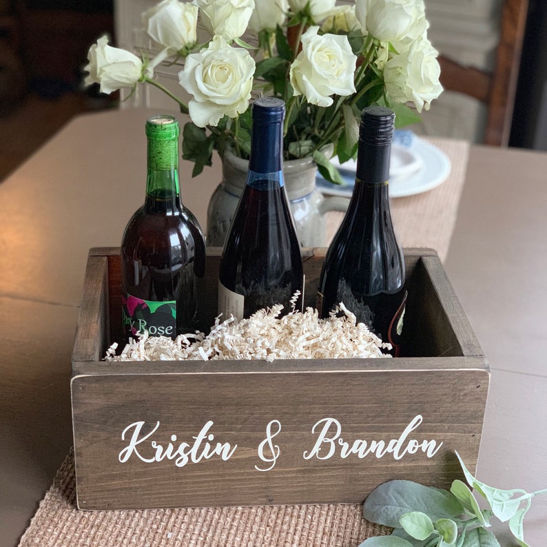 Bridal Shower Gift / Bridal Gift Box / Bridal Wine Box / - Etsy