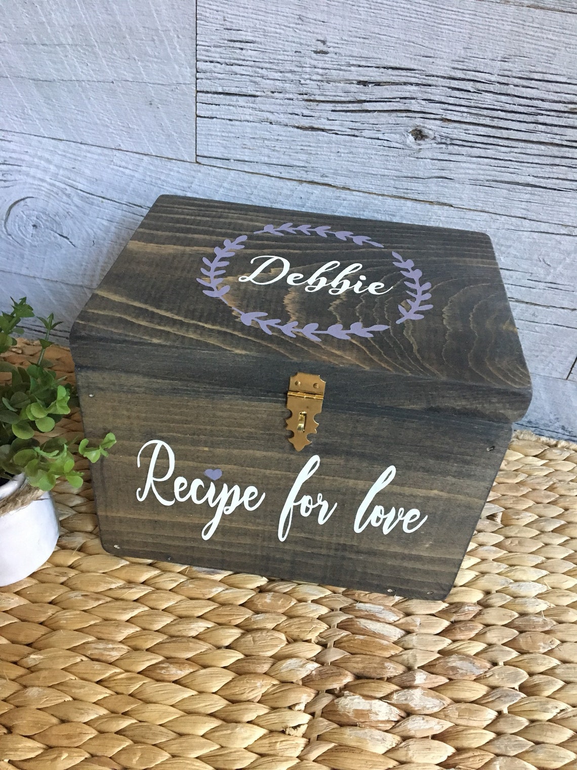 Recipe Box / Bridal Shower Gift / Wedding Gift / Recipe Holder Etsy